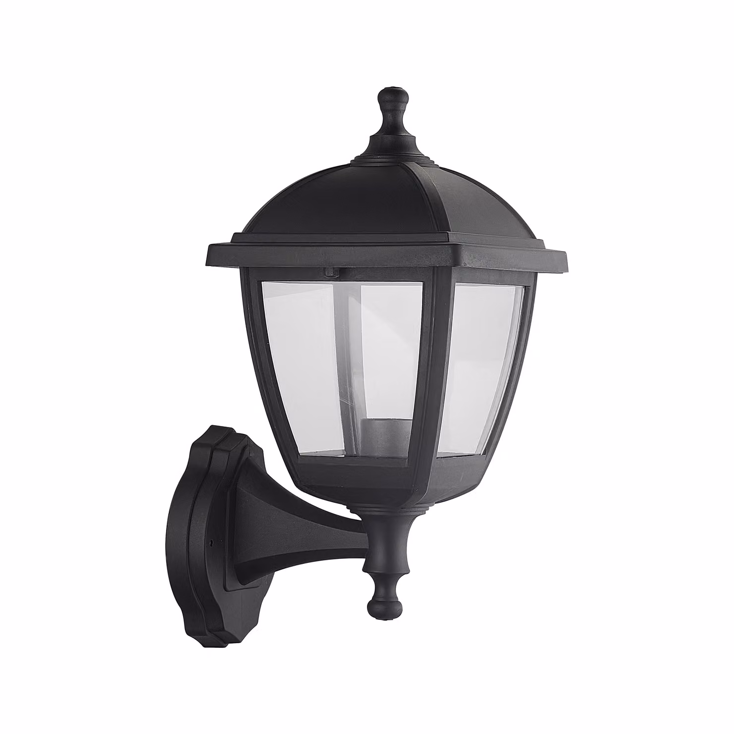 CGC Lighting Black Outdoor Wall Lantern with Transparent Polycarbonate Diffuser IP44 Rated – 2