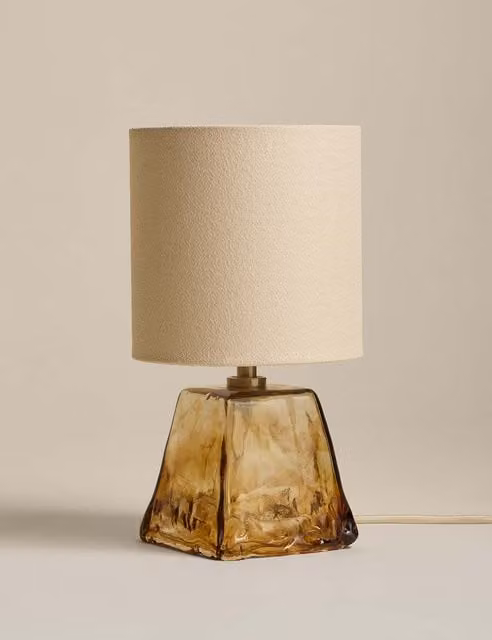 M&S Brown Glass Tabletop Lamp