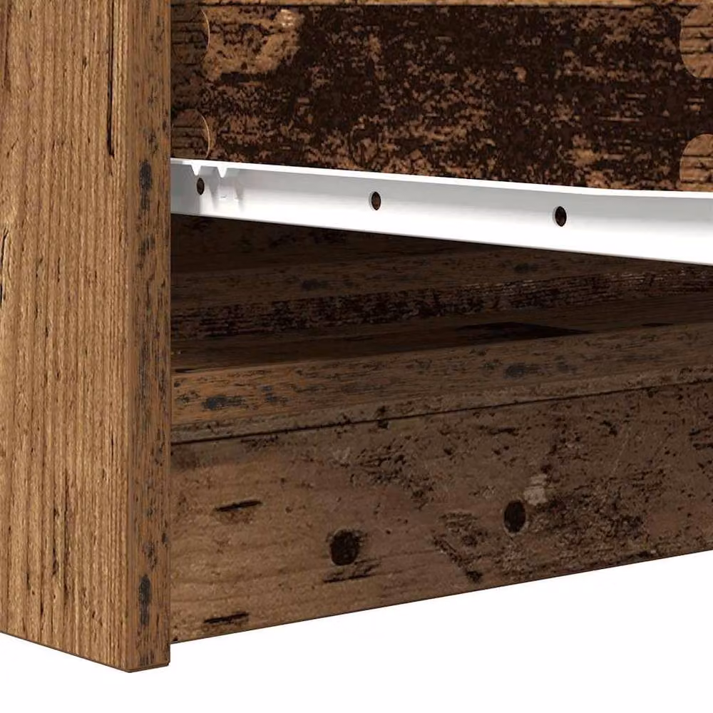 Berkfield Home Rustic Old Wood Sideboard in Brown, W/D/H: 100 x 35 x 76 cm – 6