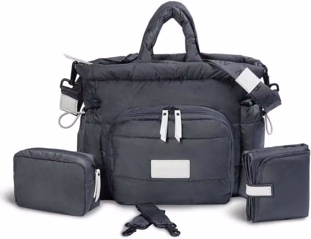 Avery Row Baby Changing Shoulder Tote Bag in Black