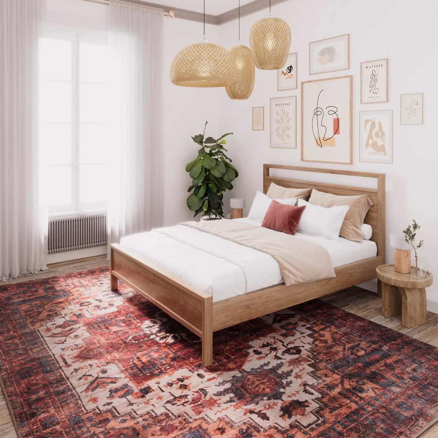 Kukoon Scarlet Distressed Vintage Area Rug in Red, W/D/H: 160 x 230 cm – 2