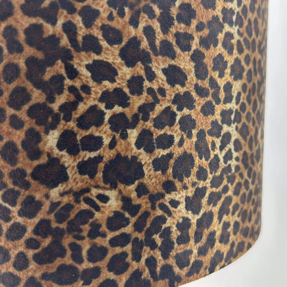 First Choice Lighting Esme Set of 2 Leopard Print Easy Fit Pendant Lamp Shades, Multicolour and Gold/Brass, Diameter: 30 cm – 3