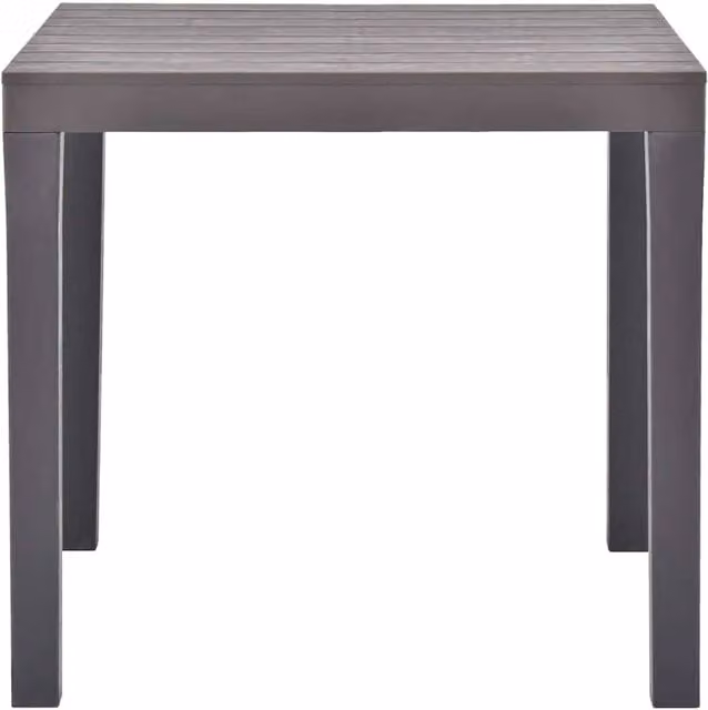 Berkfield Home Mocca Square Garden Table in Grey, W/D/H: 78 x 78 x 72 cm – 1