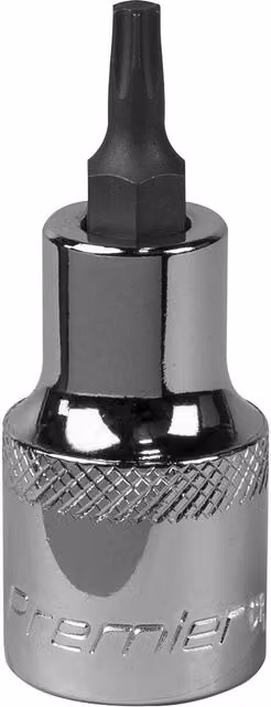Loops T25 TRX Star Socket Bit with 1/2 inch Square Drive and S2 Steel Head in Silver – 1