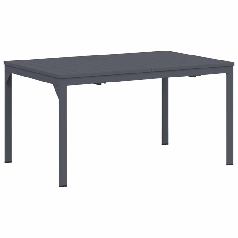 Berkfield Home Extension Tables, 2 Piece Set in Anthracite Grey Metal, W/D/H: 210 x 90 x 73 cm