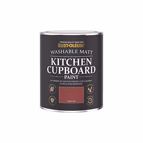 Rust-Oleum Matt Kitchen Cupboard Paint in Red, 0.75 l – 3
