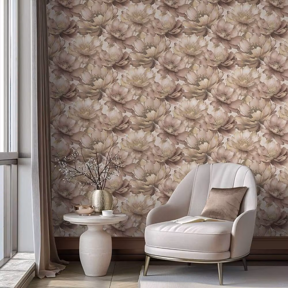 Muriva Aminah Floral Botanical Wallpaper in Pink – 2