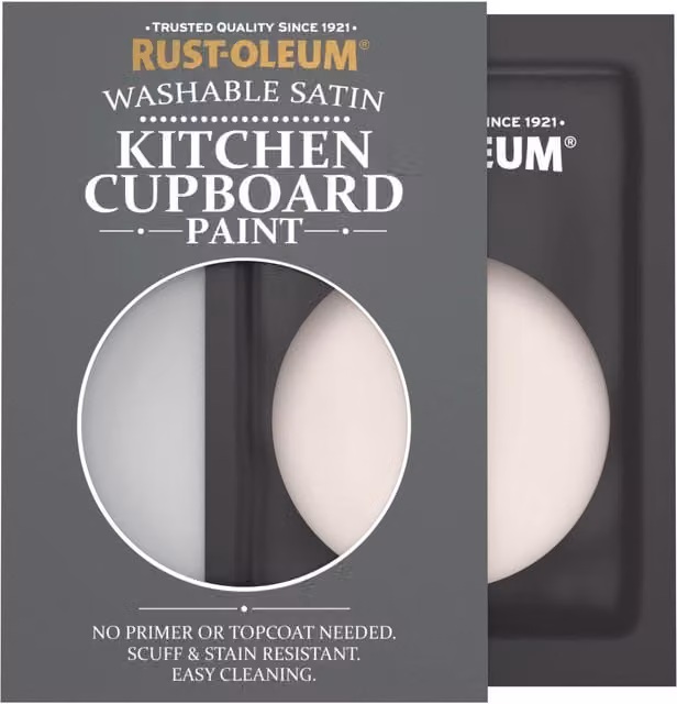 Rust-Oleum Kitchen Cupboard Satin Finish Tester Sachet in Elbow Beach Pink, 10ml