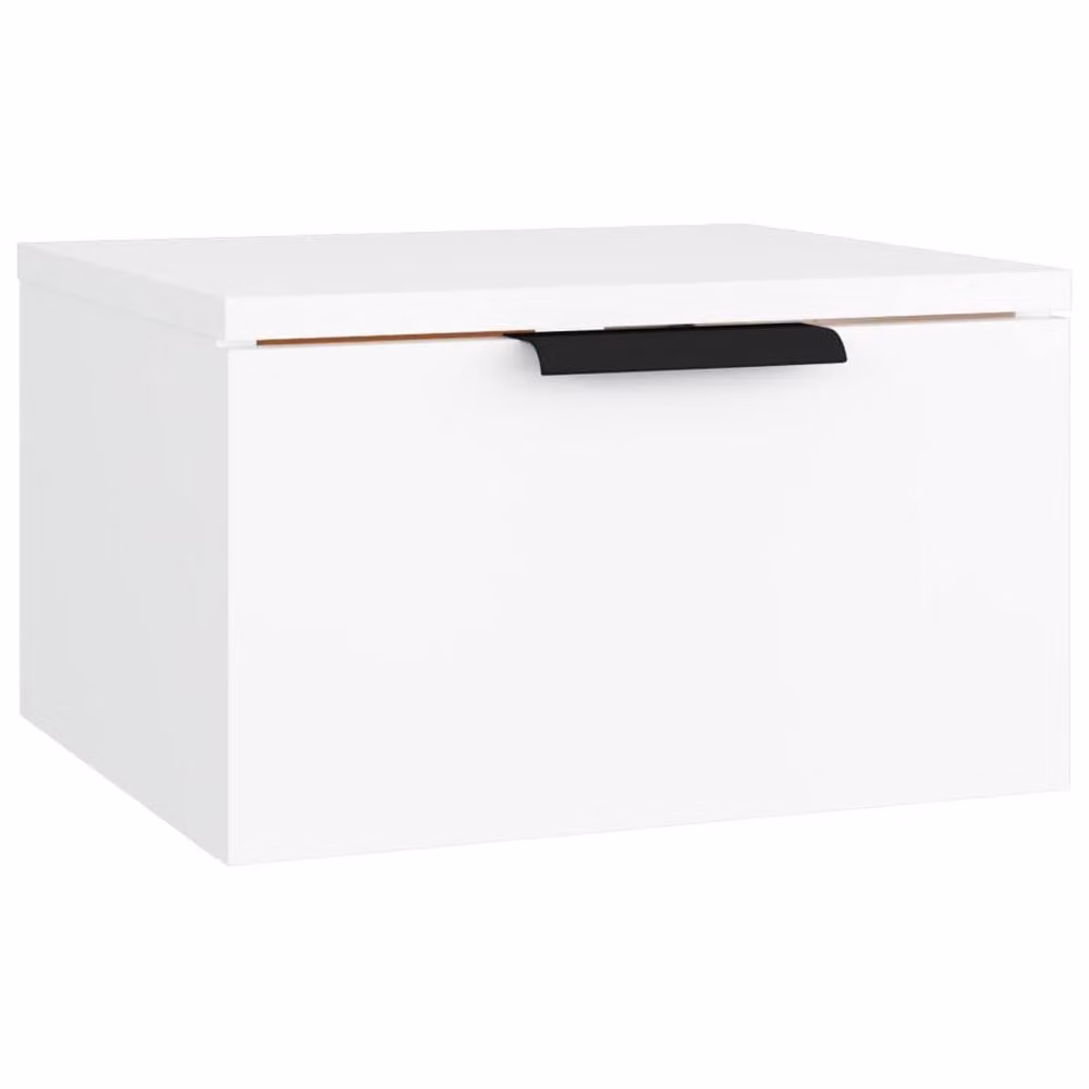 Berkfield Home Wall-mounted Bedside Cabinet in White, W/D/H: 34 x 30 x 20 cm – 2