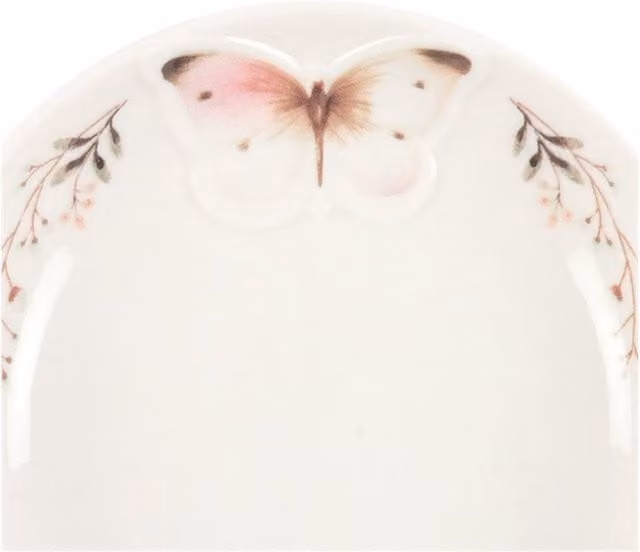 KDMK Round Ceramic Trinket Bowl in White and Grey