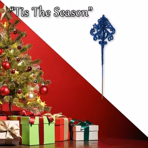 VFM e-Store Blue Christmas Pendant Lamp Spray Decoration, H 48 cm x W 14 cm – 5