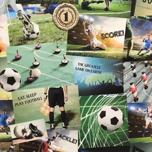 Fine Décor Football Sports Wallpaper, Multicolour Paper Roll