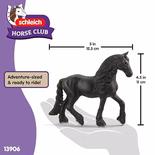 Schleich Horse Club Frisian Mare Toy Figurine in Black and Multicolour – 5