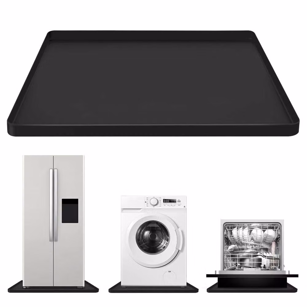 Ventryn Non-Slip Waterproof Silicone Washing Machine Top Protector Mat in Grey and Black – 3