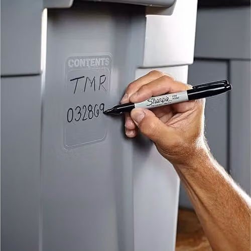 Sharpie Permanent Markers with Fine Point and Black Ink, Pack of 12 – 7
