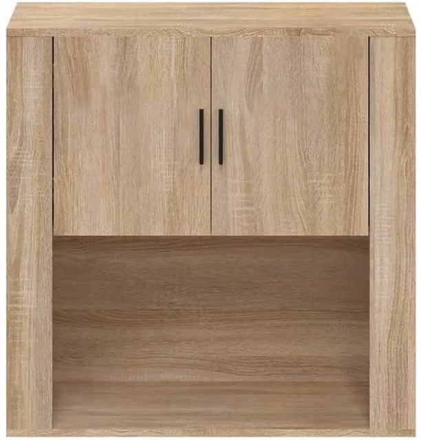 Berkfield Home Sonoma Oak Wall Cabinet in Beige, W/D/H: 80 x 33 x 80 cm