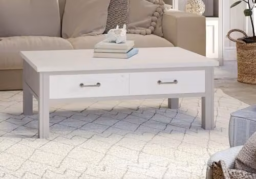 Baumhaus Greystone Rectangular Coffee Table with Four Drawers in Grey – 2