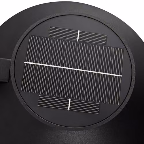 Nordlux Justina Solar LED Outdoor Wall Light, Black Metal, IP44, Warm White 3000k with Motion and Dusk Sensors – 3