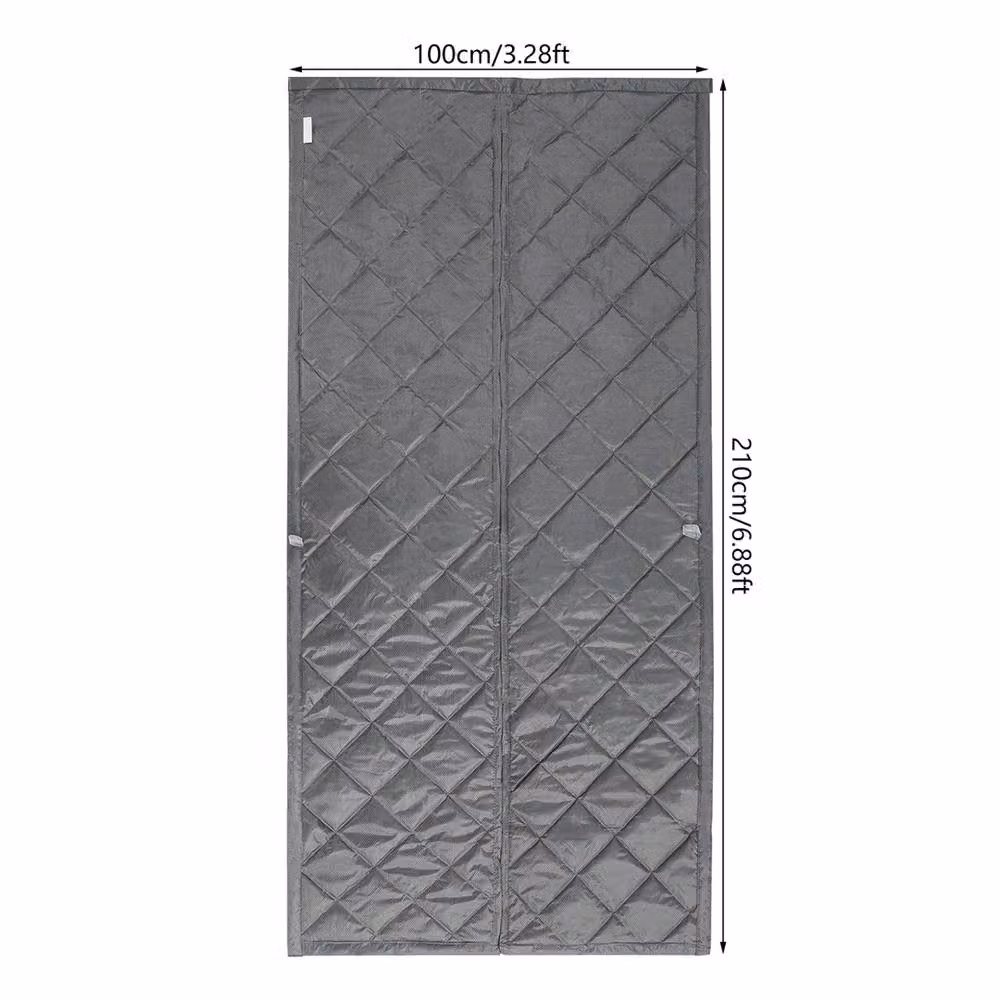 Nordara Magnetic Insulated Door Curtain, Waterproof and Windproof, Grey, W: 100 cm, H: 210 cm – 2