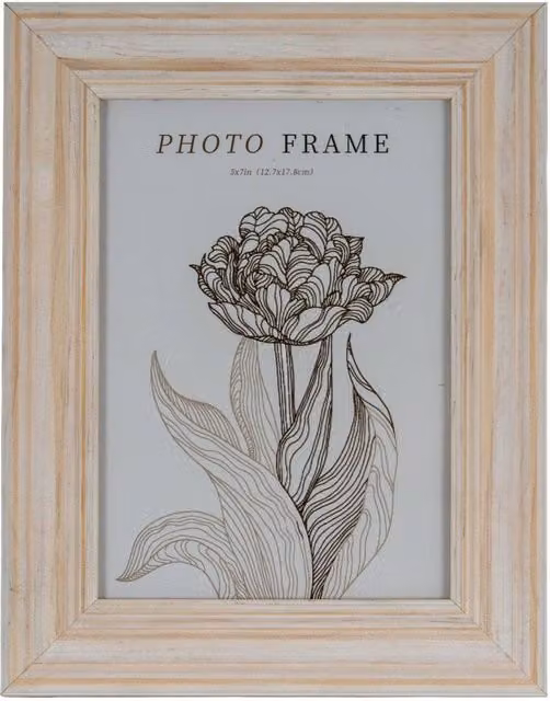 KDMD Isla Scandinavian Single Rectangular Photo Frame, White, W/D/H: 17.78 x 12.7 x 17.78 cm – 1