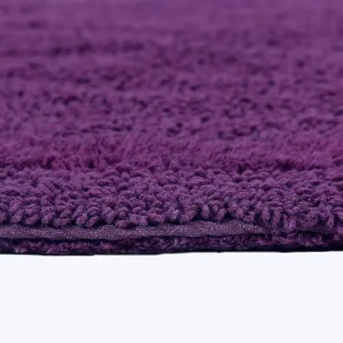 Homescapes Luxury Round Cotton Bath Mat, Purple, Diameter: 80 cm – 4