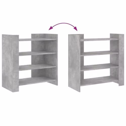 vidaXL Modern Sideboard in Concrete Grey, Engineered Wood, W/D/H: 73.5 x 35 x 75 cm – 3