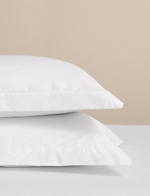 M&S White Egyptian Cotton 400 Thread Count Percale Oxford Pillowcase