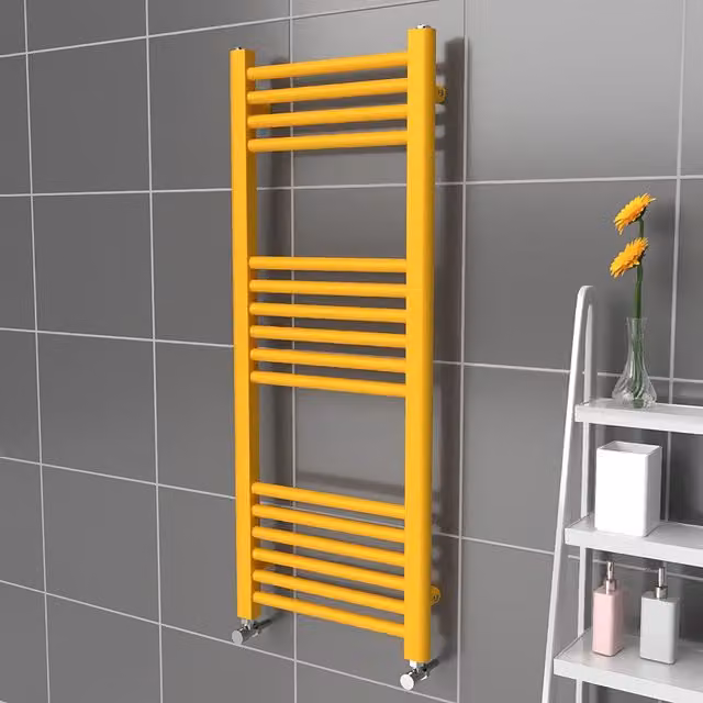 Lux Heat Steel Towel Radiator in Yellow, W: 40 cm, H: 100 cm