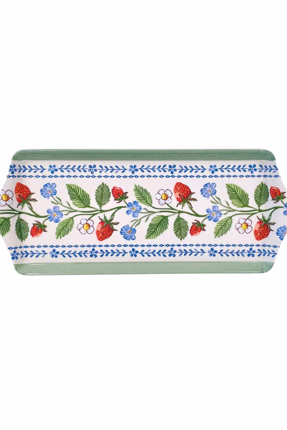 Ulster Weavers Strawberry Patch Small Rectangular Melamine Tray in Green, Blue and Multicolour, W: 17.0 cm x D: 17.0 cm x H: 1.0 cm – 2