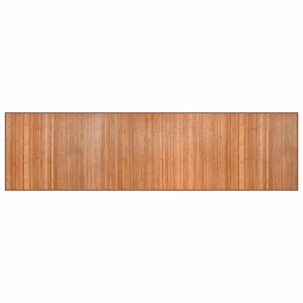 Berkfield Home Rectangular Bamboo Rug in Brown, W: 80 cm, L: 300 cm – 1