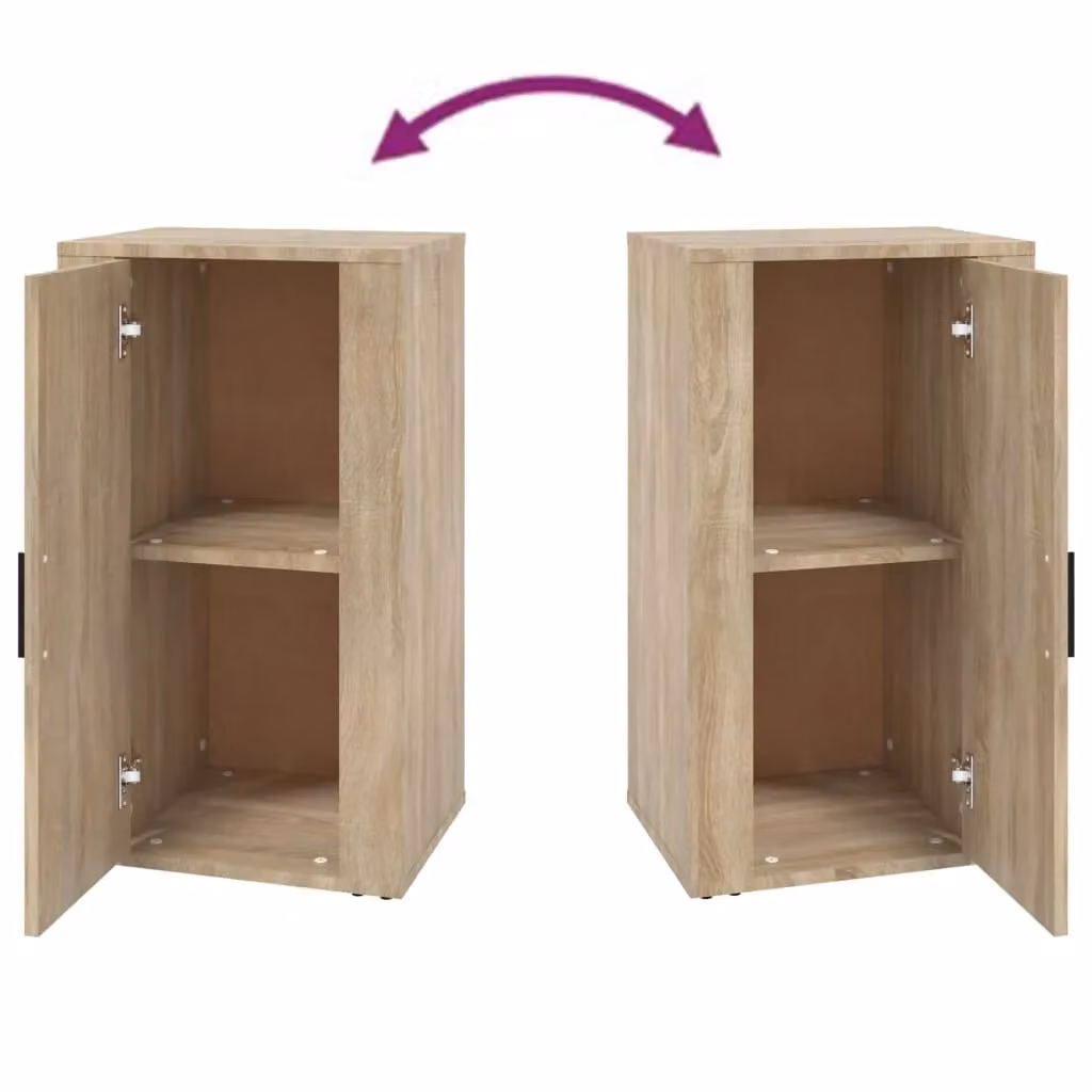 Berkfield Home Sonoma Oak Sideboard in Beige, W/D/H: 40 x 33 x 70 cm – 3