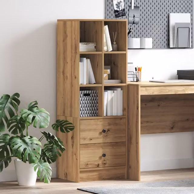 Berkfield Home Artisan Oak Shelving Unit in Brown – 1
