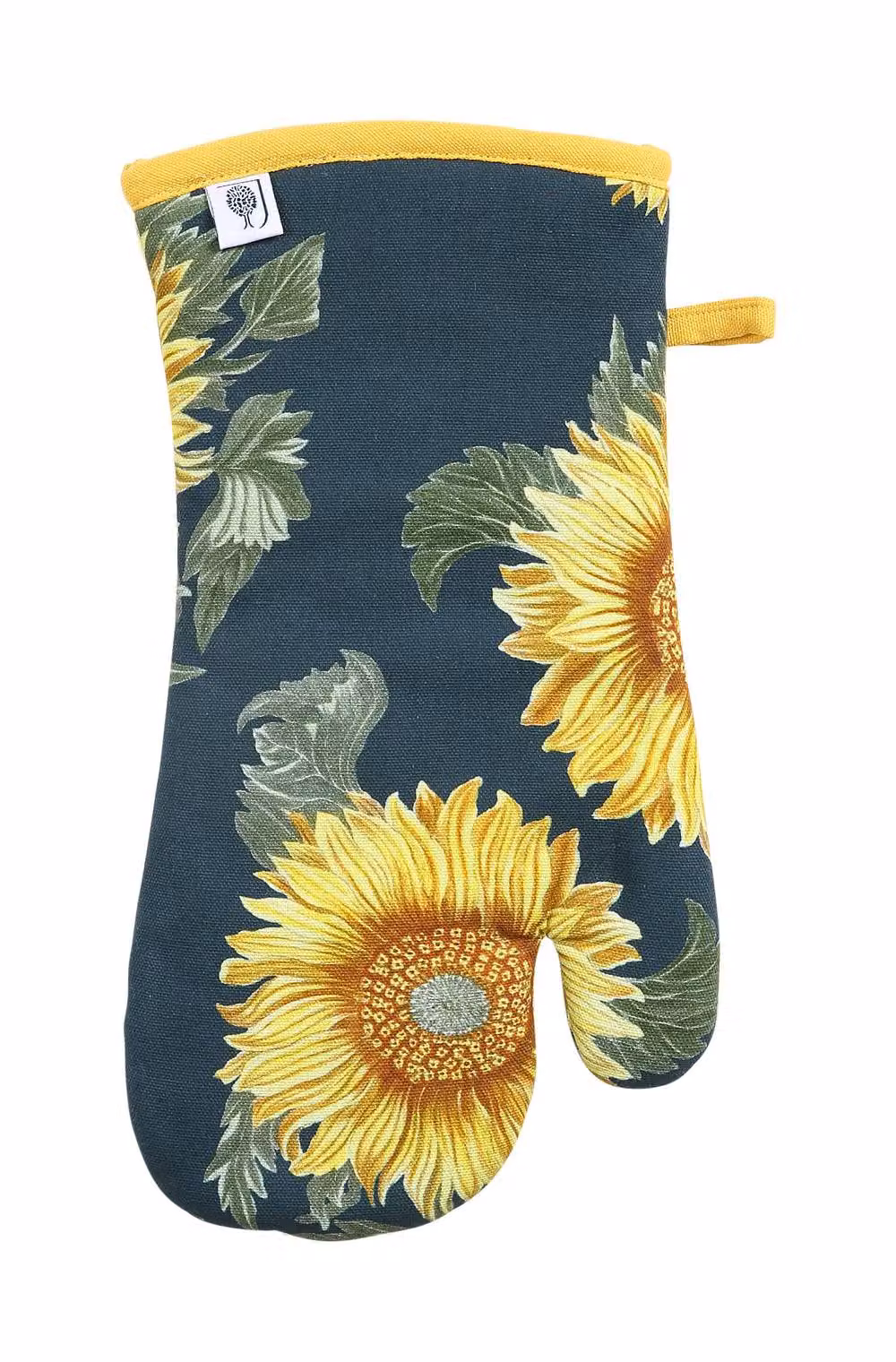 RHS Retro Sunflower Oven Mitt in Navy Blue – 2