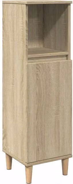 Berkfield Home Wall Mounted Bathroom Cabinet in Brown, W/D/H: 30 x 30 x 100 cm – 1