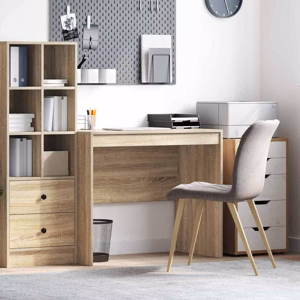 Berkfield Home Modern Writing Desk in Sonoma Oak, Light Brown, W/D/H: 90 x 50 x 76 cm – 2