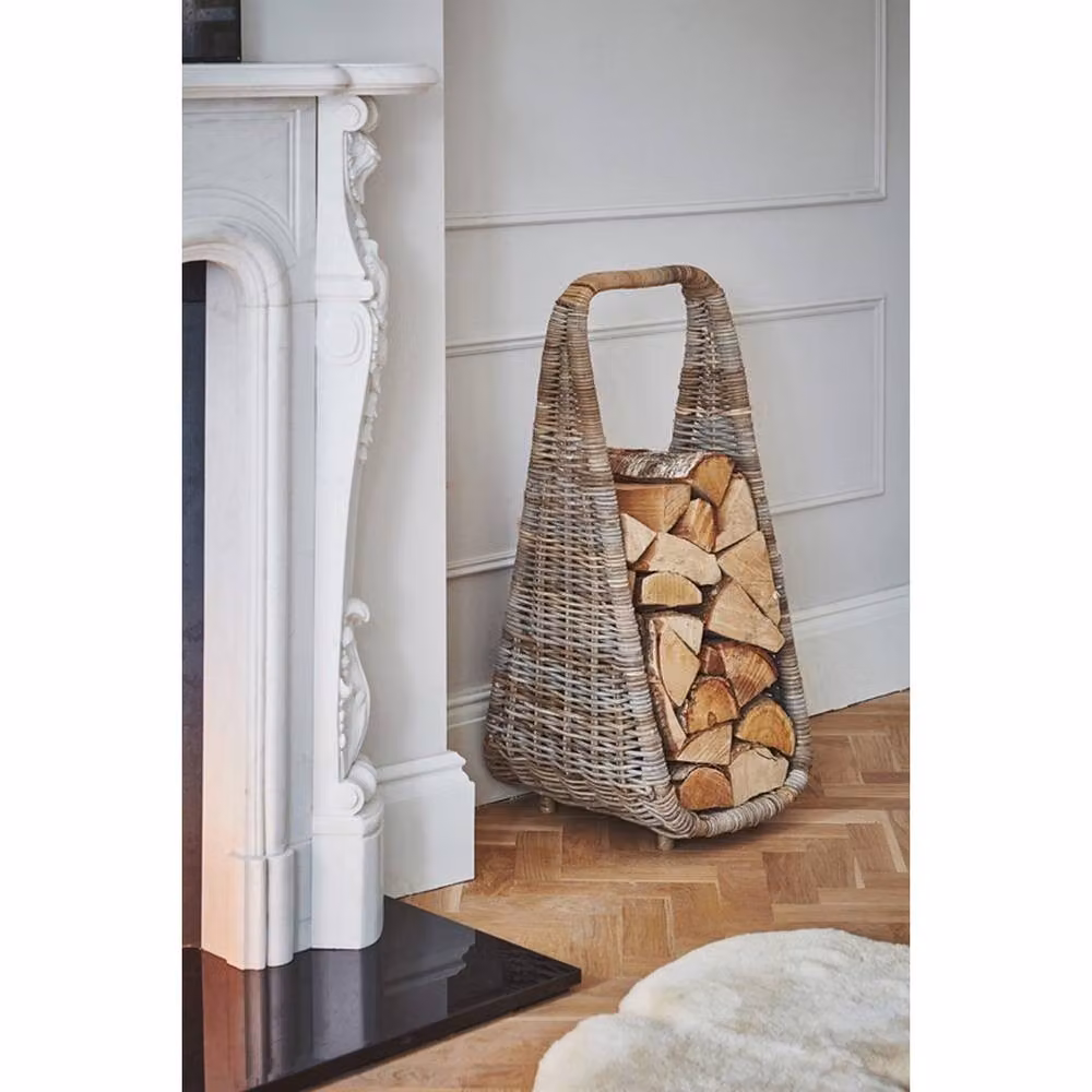 Ivyline Brown Tall Log Storage W: 35 cm, D: 35 cm, H: 90 cm – 2