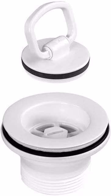 McAlpine 1.5 inch Centre Pin Sink Waste in White W9PH-WH