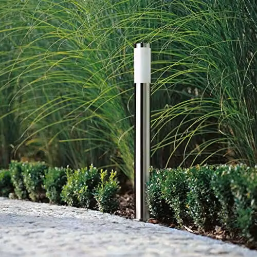 CGC Lighting Aster Stainless Steel Silver Outdoor Post Bollard Light – 5