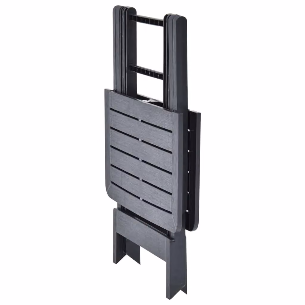 Berkfield Home Folding Garden Table in Anthracite Black Plastic, W/D/H: 79 x 72 x 70 cm – 4