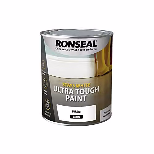 Ronseal Stays White Ultra Tough Paint in Pure Brilliant White, 750ml