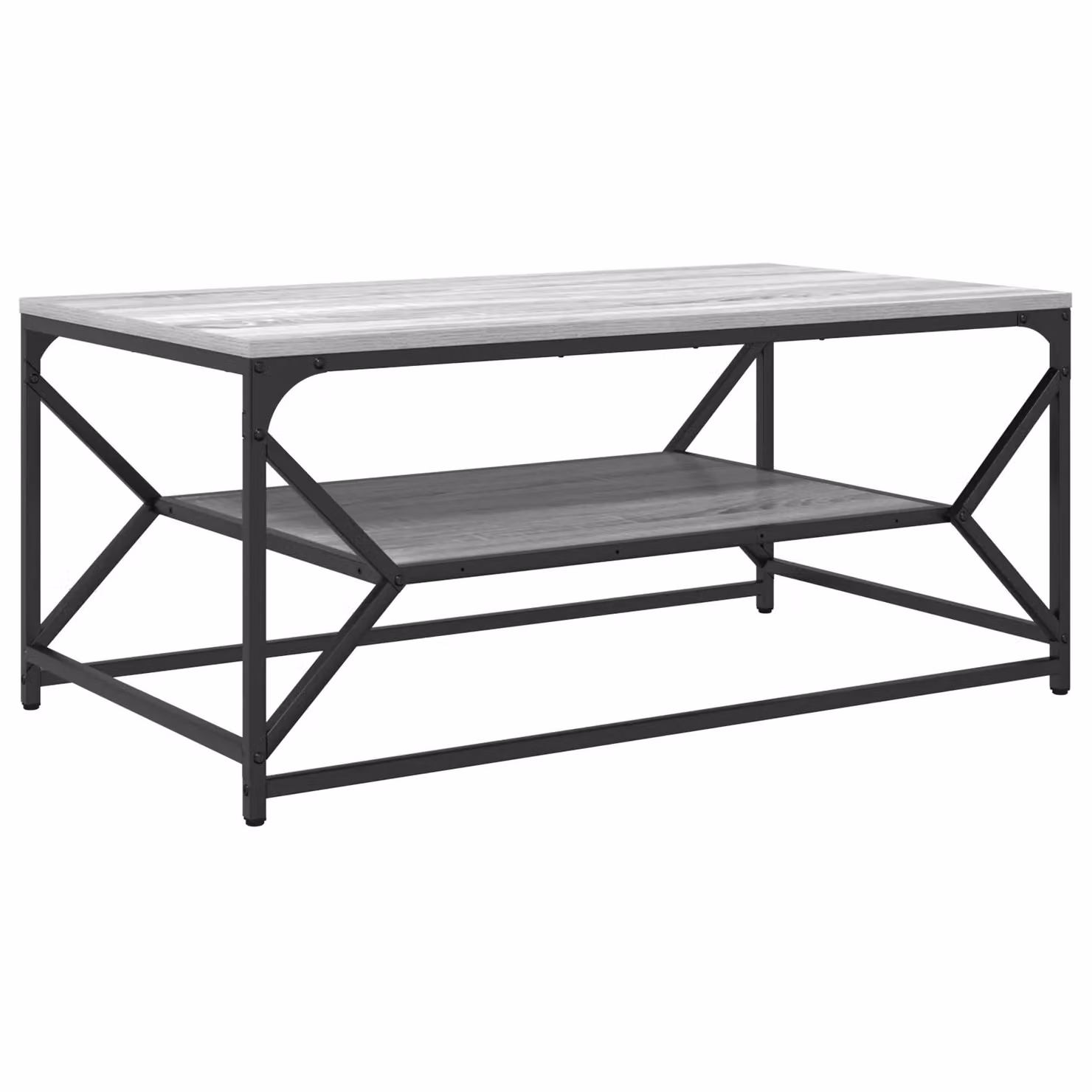 Berkfield Home Grey Sonoma Coffee Table with Shelf, W: 90 cm, D: 50 cm, H: 40 cm – 2