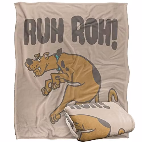 LOGOVISION Scooby Doo Super Soft Microfibre Fleece Throw Blanket, Multicolour, W/D/H: 152 x 127 cm