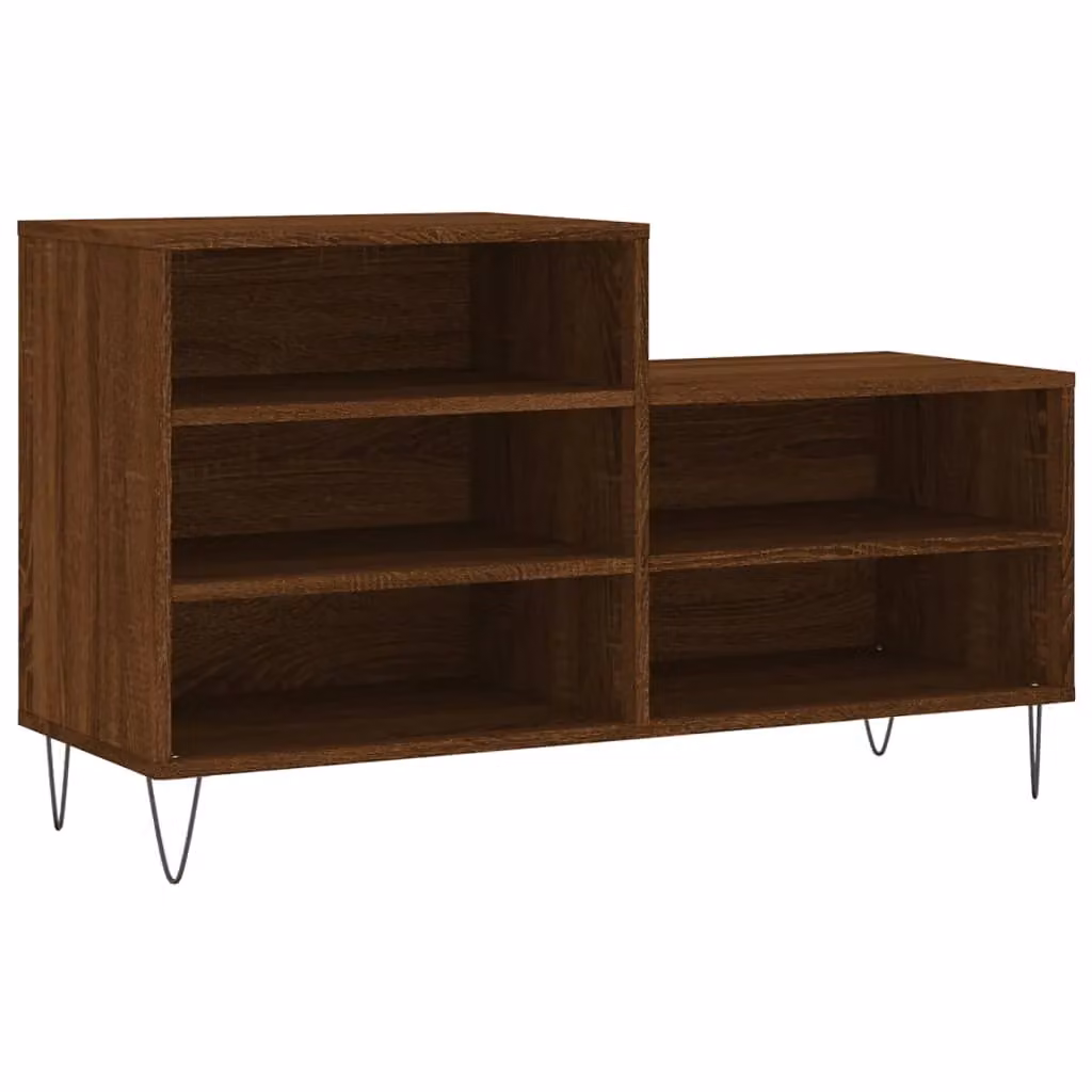 Berkfield Home Modern Brown Oak Shoe Cabinet W/D/H: 102 x 36 x 60 cm – 2
