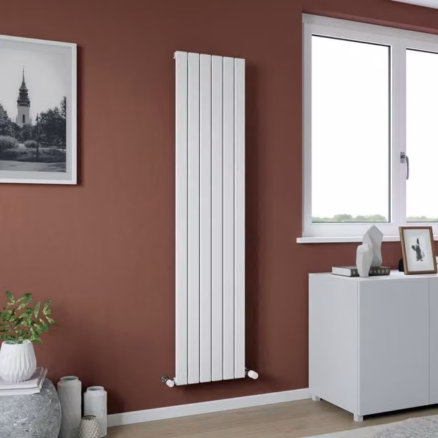 Agadon Vienna Designer Aluminium Radiator in White, W/H: 180 x 34.5 cm – 1