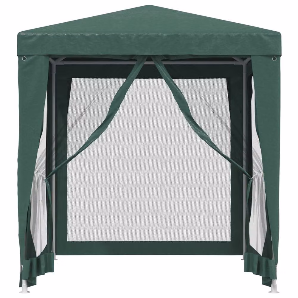 Berkfield Home Party Tent with 4 Mesh Sidewalls, Green, W/D: 2 x 2 m – 3