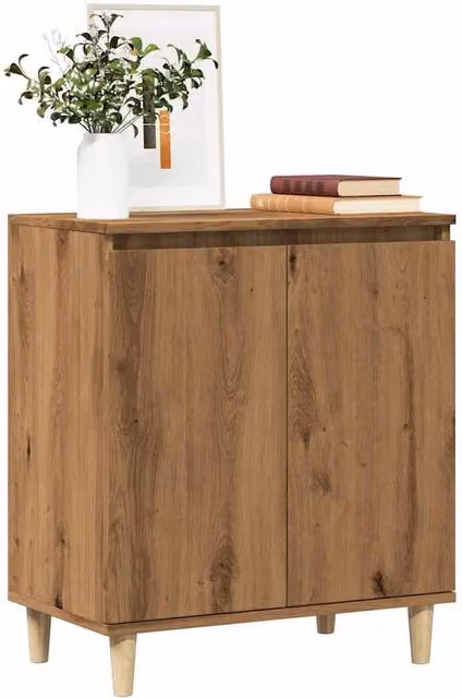 Berkfield Home Artisan Oak Sideboard in Brown, W/D/H: 60 x 35 x 70 cm