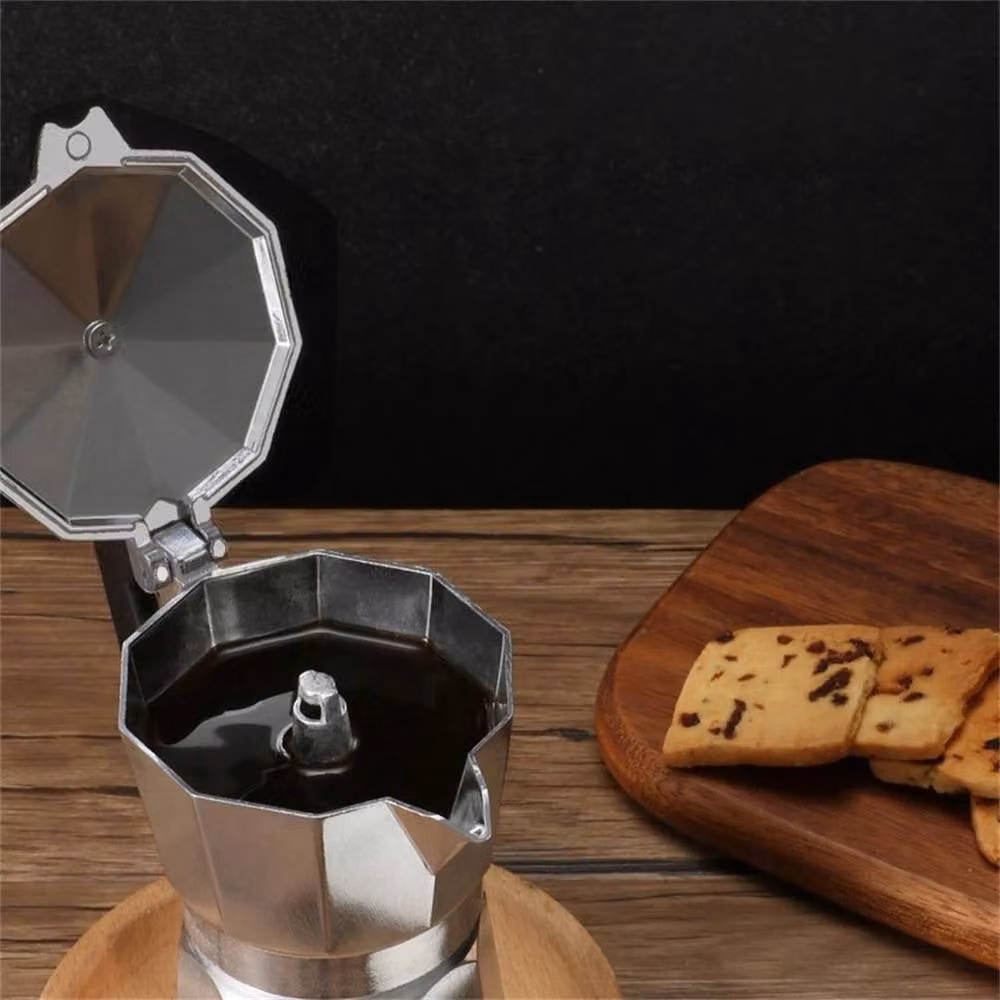PAWNORA Silver 9-Cup Moka Percolator Coffee Maker, 450ml – 3