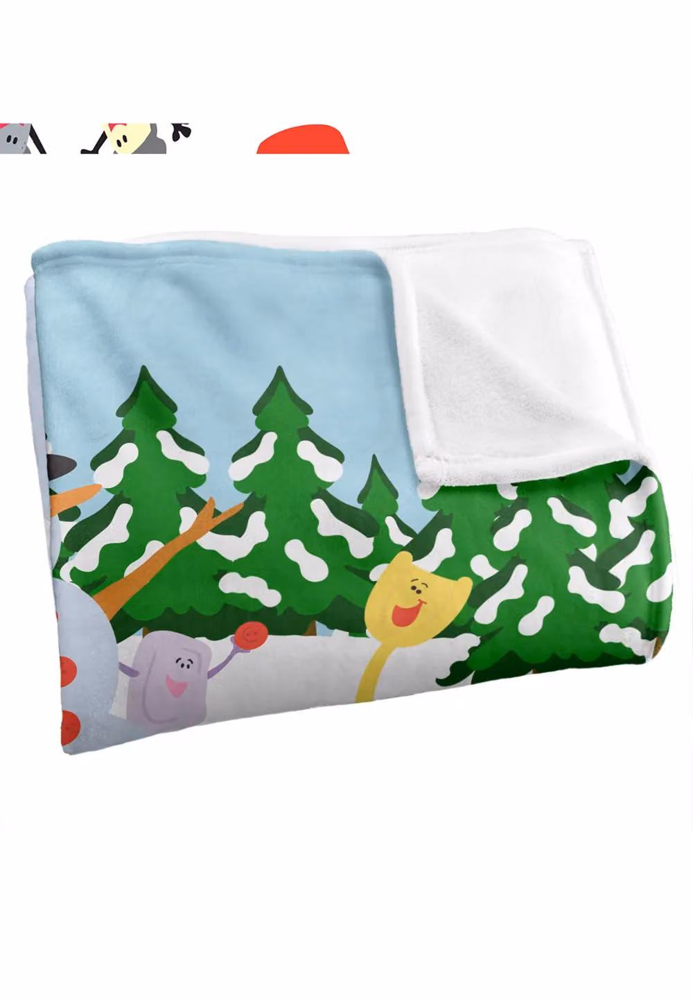 LOGOVISION Blue Snowman Winter Landscape Super Soft Fleece Throw Blanket, Multicolour, W/D/H: 152 x 127 cm – 2