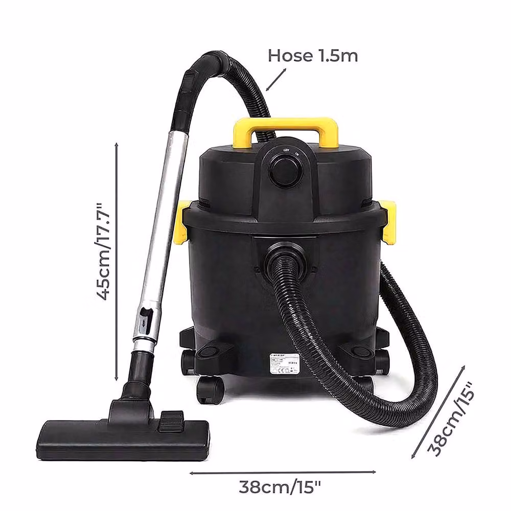 Spector Wet and Dry Cylinder Vacuum Cleaner, 1000W, 15L, Black – 4