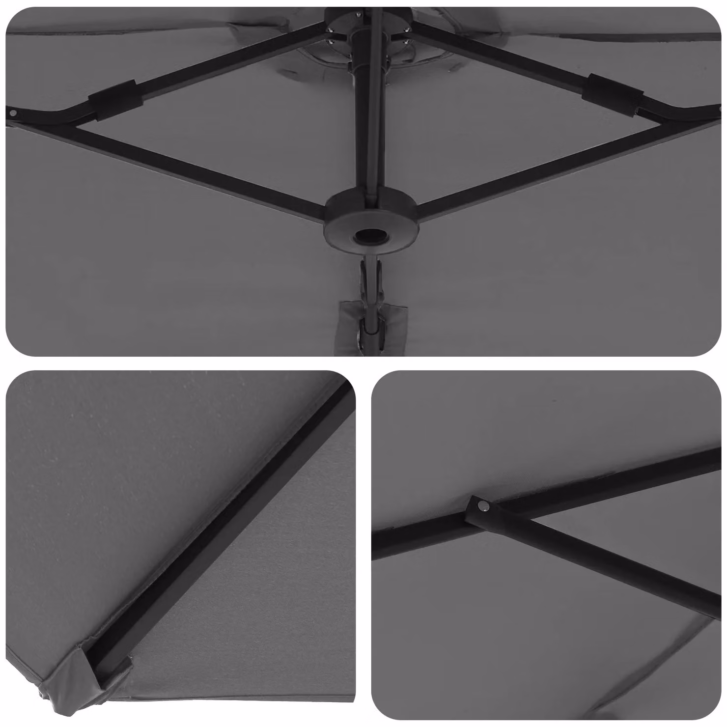 Berkfield Home Garden Anthracite Cantilever Parasol W/D/H: 372 x 198 x 253 cm – 4